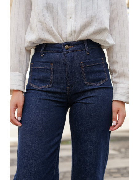 ORAIJE PARIS Wide jeans - Gaspard JD434-BLUE | BON FASHION