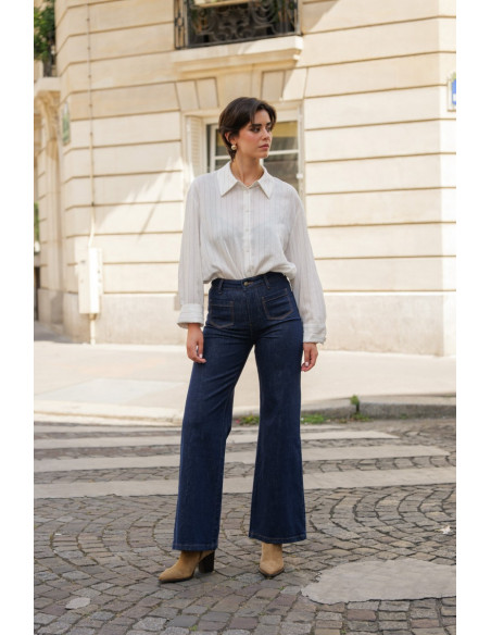 ORAIJE PARIS Wide jeans - Gaspard JD434-BLUE