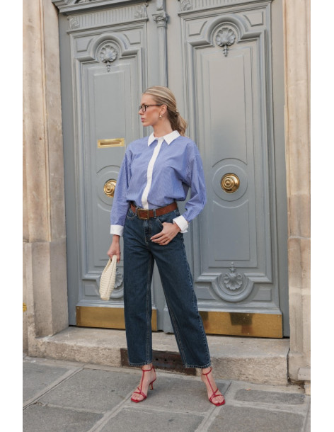 ORAIJE PARIS Jean barrel - Bony JD611-BLUE