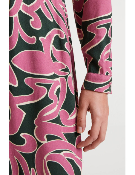 COMPANIA FANTASTICA Pastures print midi dress 53C/43004 | BON FASHION