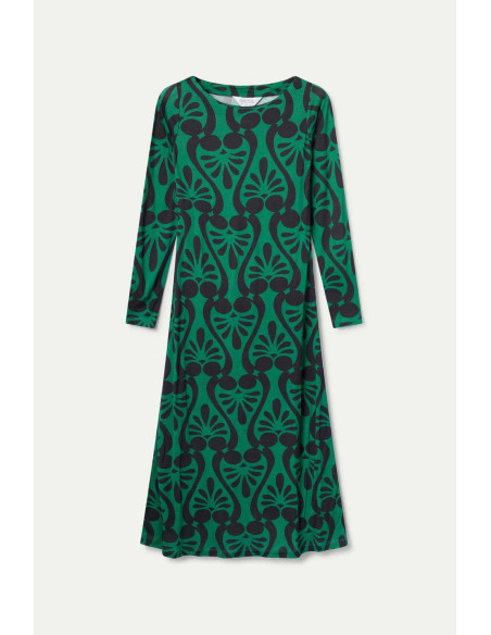 COMPANIA FANTASTICA Long dress with Baroque print 53C/41026 | BON FASHION
