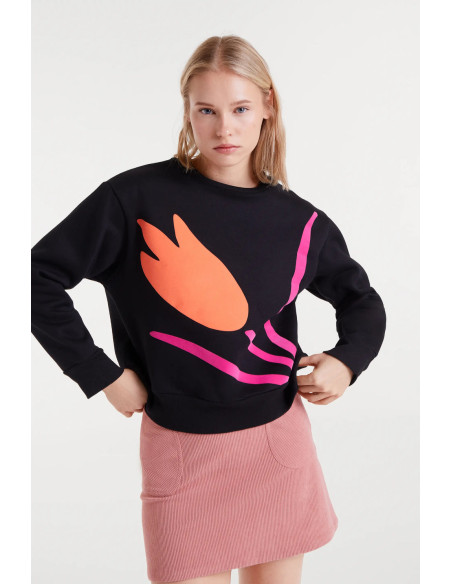 COMPANIA FANTASTICA Flower print sweatshirt 53C/12002 | BON FASHION