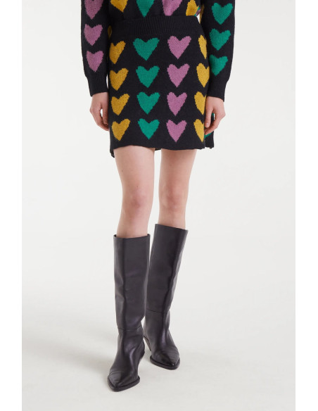 COMPANIA FANTASTICA Short jacquard knit skirt 53C/10311