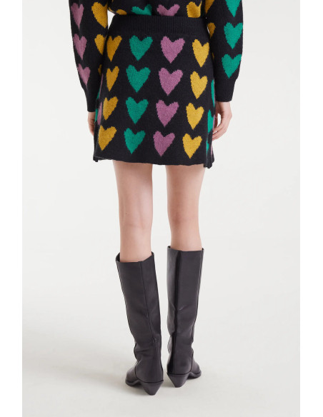 COMPANIA FANTASTICA Short jacquard knit skirt 53C/10311 | BON FASHION