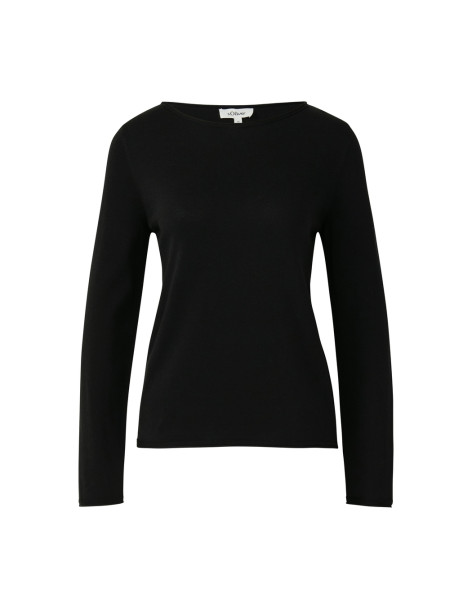 S.OLIVER Soft fine knit jumper with rolled edges 2168768-9999 | BON FASHION