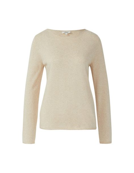 S.OLIVER Soft fine knit jumper with rolled edges 2168768-81W1 | BON FASHION