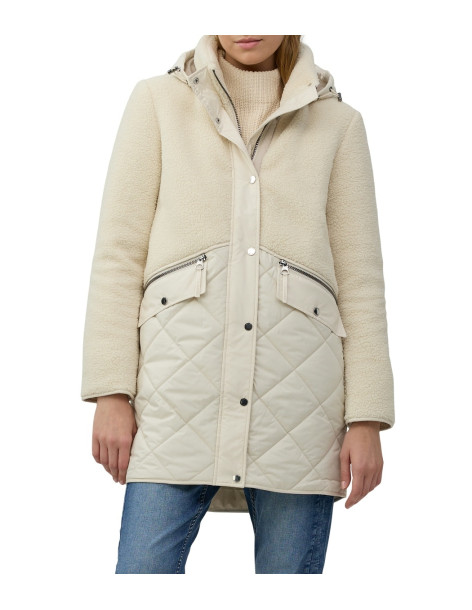 S.OLIVER Short teddy coat in fabric mix 2166586-8001