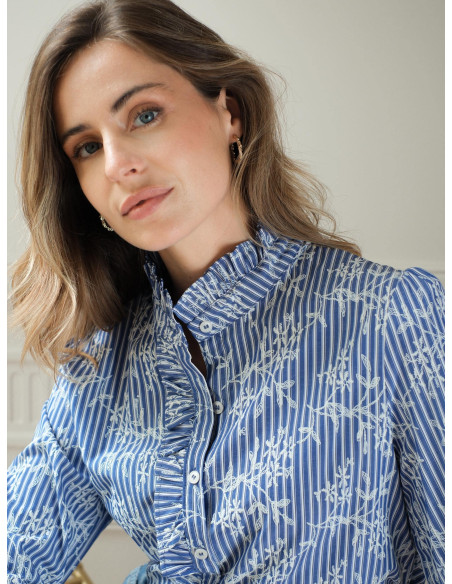 LOVIE & CO SHIRT 4972T-BLUE | BON FASHION