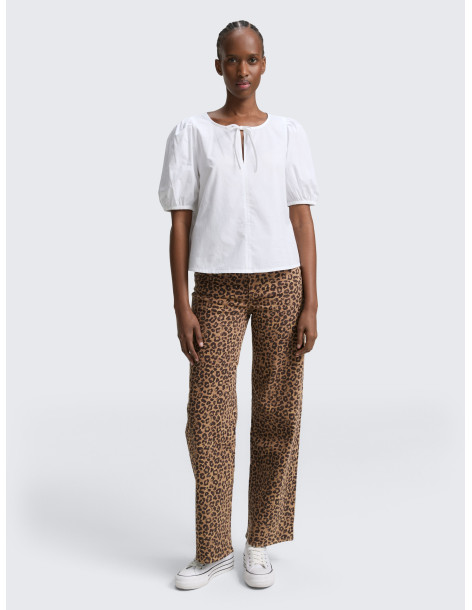 TOM TAILOR wide leg jeans with Leo print 1049385-