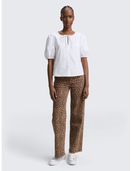 TOM TAILOR wide leg jeans with Leo print 1049385-