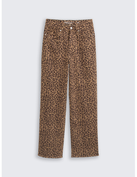 TOM TAILOR wide leg jeans with Leo print 1049385-38819 | BON FASHION