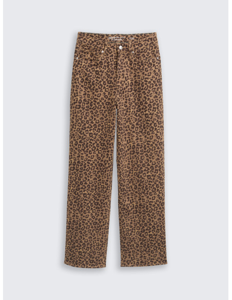 TOM TAILOR wide leg jeans with Leo print 1049385-38819 | BON FASHION