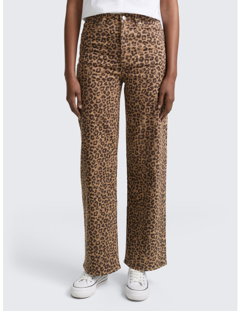 TOM TAILOR wide leg jeans with Leo print 1049385-38819 | BON FASHION