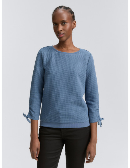 TOM TAILOR Sweatshirt with gathered sleeves 1047227