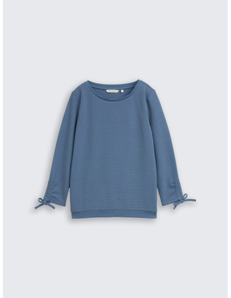 TOM TAILOR Sweatshirt with gathered sleeves 1047227 | BON FASHION