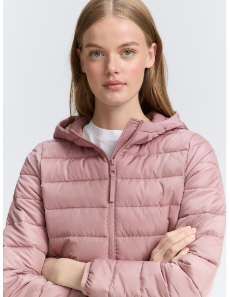 Lightweight quilted jacket with hood 1042098-26271 | BON FASHION