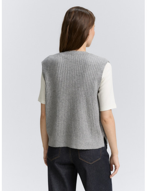 TOM TAILOR Ribbed jumper with V-neck 1047693-10313 | BON FASHION