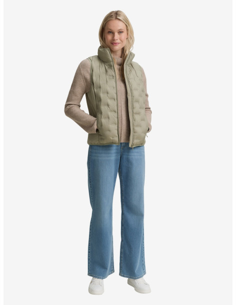 TOM TAILOR Lightweight waistcoat with stand-up collar 1046589- | BON FASHION