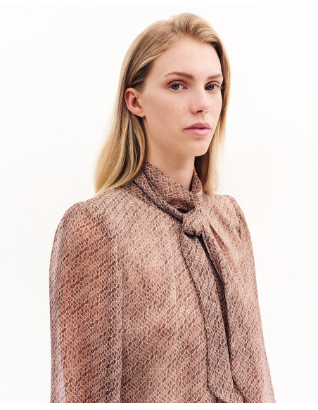 FOREL Μπλούζα με ψηλό λαιμό εμπριμέ 081.10.01.017 | BON FASHION