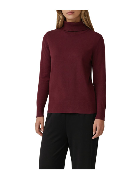 S.OLIVER  knit viscose blend sweater with turtleneck 2167996-3902 2