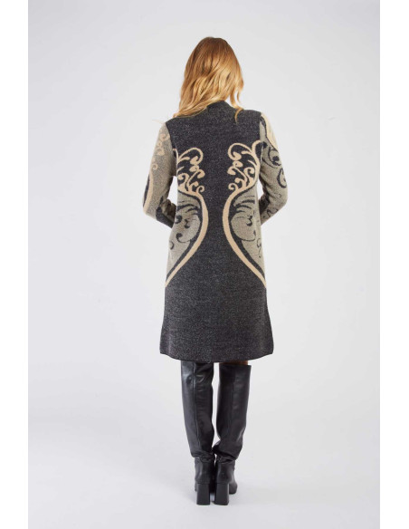 R.DERHY ROBE COURTE EN MAILLE CALYPSO A512002-BLACK | BON FASHION