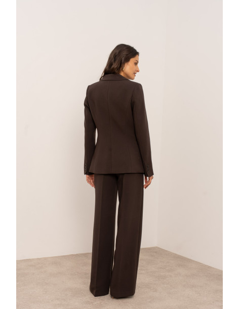 BON FASHION Women's tailored blazer with a slim fit V2506-BROWN | BON FASHION