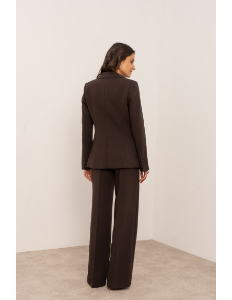 BON FASHION Women's tailored blazer with a slim fit V2506-BROWN | BON FASHION