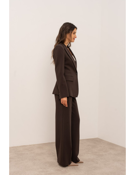BON FASHION Women's tailored blazer with a slim fit V2506-BROWN | BON FASHION