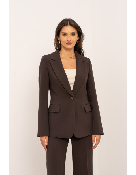 BON FASHION Women's tailored blazer with a slim fit V2506-BROWN 2