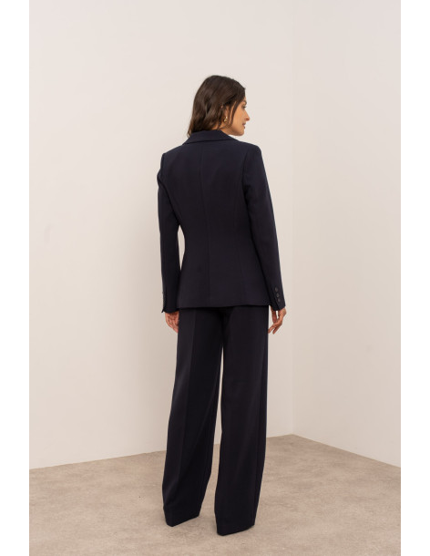 BON FASHION Women's tailored blazer with a slim fit V2506-BLUE | BON FASHION