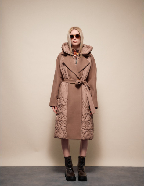 SPLENDID  μακρύ μπουφάν 54-101-054-DARK BEIGE