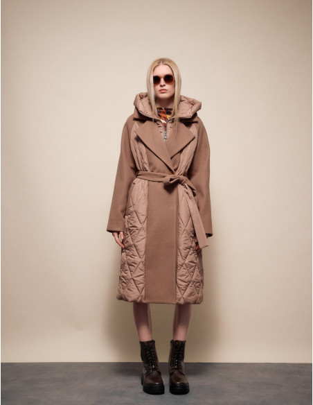 SPLENDID  μακρύ μπουφάν 54-101-054-DARK BEIGE
