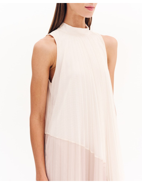 FOREL Φόρεμα με τούλι πλισέ 081.50.01.082-ΜΠΕΖ | BON FASHION