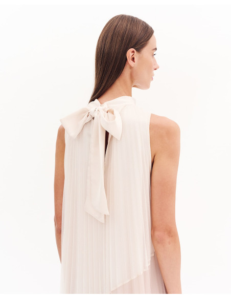 FOREL Φόρεμα με τούλι πλισέ 081.50.01.082-ΜΠΕΖ | BON FASHION