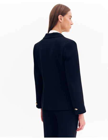 FOREL Σακάκι κρεπ μεσάτο 081.30.01.039-ΜΑΥΡΟ | BON FASHION