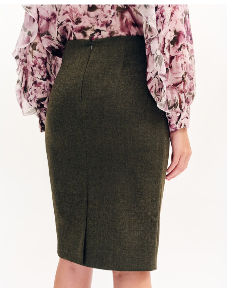 FOREL Φούστα pencil τύπου φάκελος 081.00.01.004-ΛΑΔΙ | BON FASHION