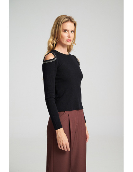 MIND MATTER VICTORIA SWEATER 25-02-09-009-BLACK | BON FASHION