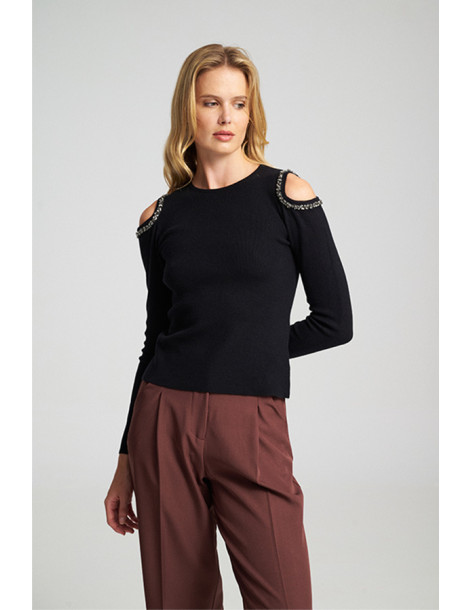 MIND MATTER VICTORIA SWEATER 25-02-09-009-BLACK | BON FASHION
