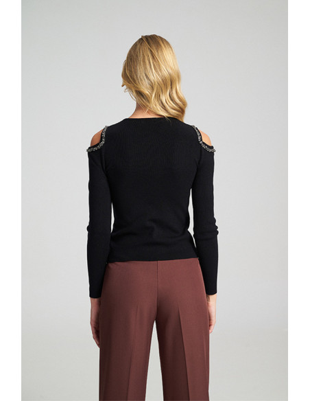 MIND MATTER VICTORIA SWEATER 25-02-09-009-BLACK | BON FASHION