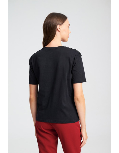 MIND MATTER CARA T-SHIRT 25-02-01-023-BLACK | BON FASHION