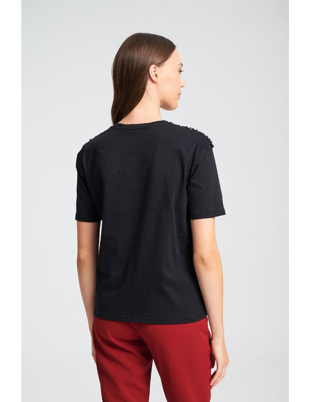MIND MATTER CARA T-SHIRT 25-02-01-023-BLACK | BON FASHION
