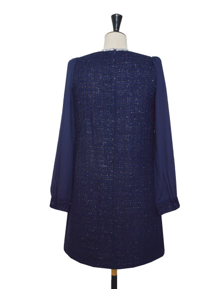 BON FASHION DRESS 50224-NAVY | BON FASHION