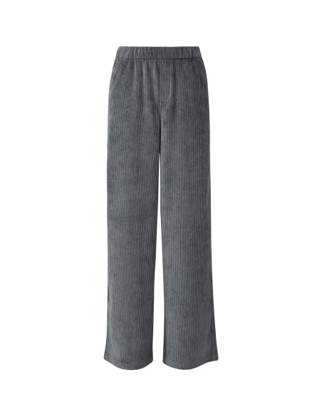 S.OLIVER Corduroy pants with elastic waistband and wide leg 2170263-9858 | BON FASHION