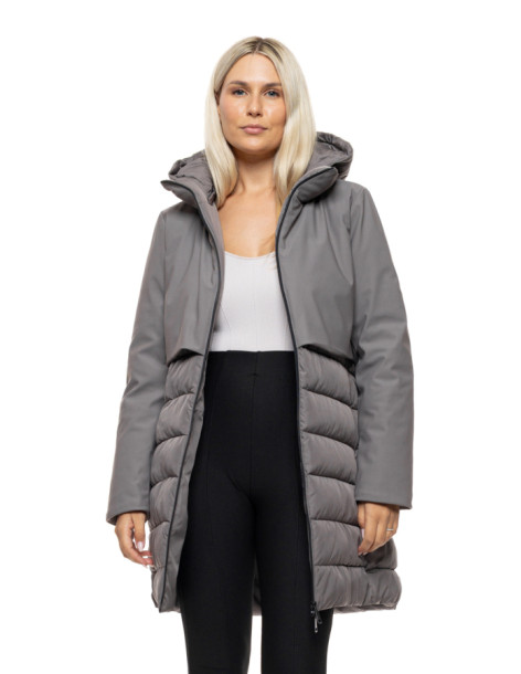 SPLENDID  μακρύ παλτό με κουκούλα 54-101-109-DARK GREY