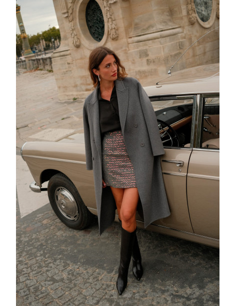 BON FASHION Sequin skirt SK867-GRAY | BON FASHION