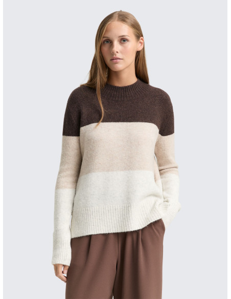 TOM TAILOR Knitted sweater with colour blocking 1047880-39191
