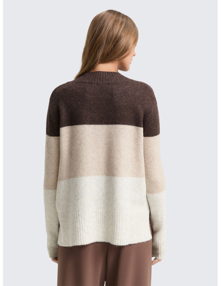 TOM TAILOR Knitted sweater with colour blocking 1047880-39191 | BON FASHION