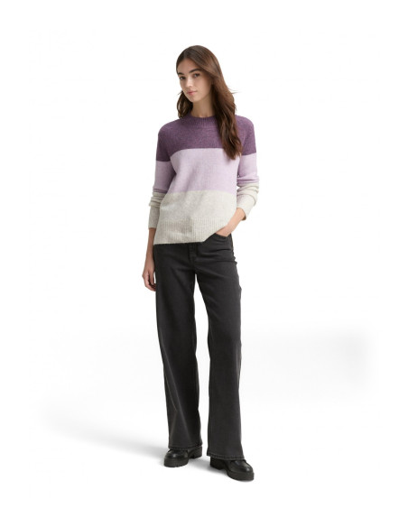 TOM TAILOR Knitted sweater with colour blocking 1047880-40023 | BON FASHION