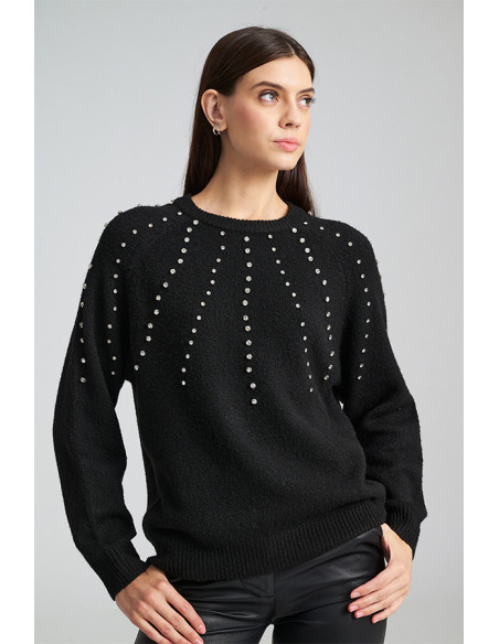 MIND MATTER MILA SWEATER 25-02-09-023-BLACK