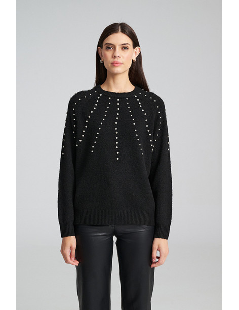 MIND MATTER MILA SWEATER 25-02-09-023-BLACK | BON FASHION